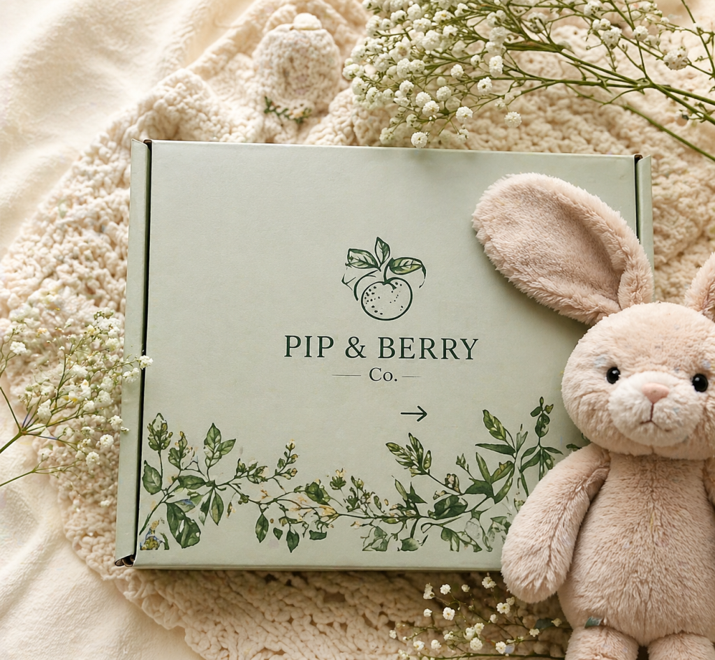 Pip and berry sage green gift box